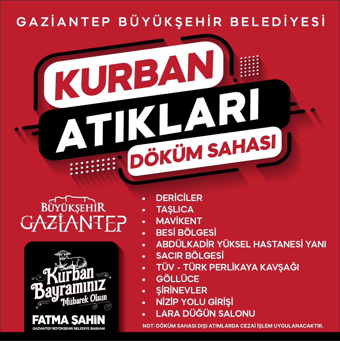 Hem çevre sağlığı hem de toplum sağlığı için hep birlikte duyarlı olalım.